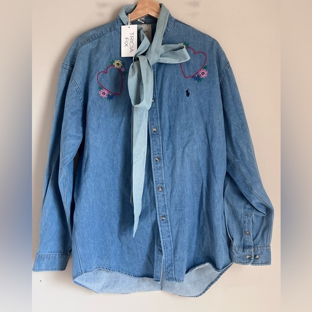 Vintage Ralph Lauren Tricia Fix Cowgirl Western Shirt NWT Button Down M/L